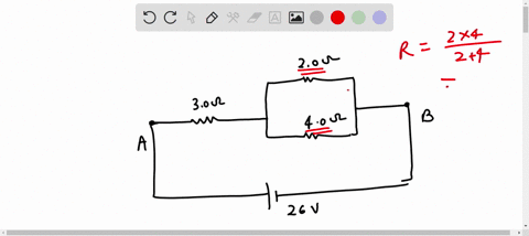 three-resistors-are-connected-as-shown-in-the-figure-the-potential-difference-between-points-and-b-is-26-v-20-q-30-9-400-please-showyour-work-and-post-it-as-picture-for-the-following-questio-38606