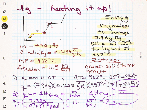 the-specific-heat-capacity-of-silver-is-0235-jg-k-its-melting-point-is-962-c-and-its-enthalpy-of-fusion-is-113-kjmol-what-quantity-of-energy-in-joules-is-required-to-change-790-g-of-silver-f-99714