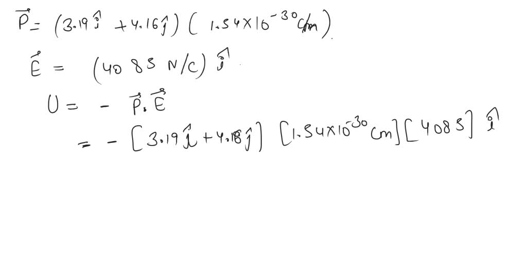 SOLVED: Texts: (2) An electric dipole with dipole moment p = 3i - 4j (C ...