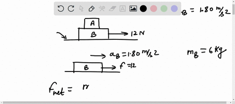 block-a-rests-on-top-of-block-b-as-shown-in-fig-e426-the-table-is-frictionless-but-there-is-friction-63365