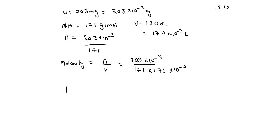 SOLVED: A chemist dissolves 203 mg of pure barium hydroxide in enough ...