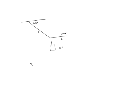 lamis-theorem-q6a-lamp-weighting-5n-is-suspended-from-the-ceiling-by-a-chain-it-is-pulled-aside-by-a-horizontal-cord-until-the-chain-makes-an-angle-of-600-with-the-ceiling-as-shown-in-follow-39956