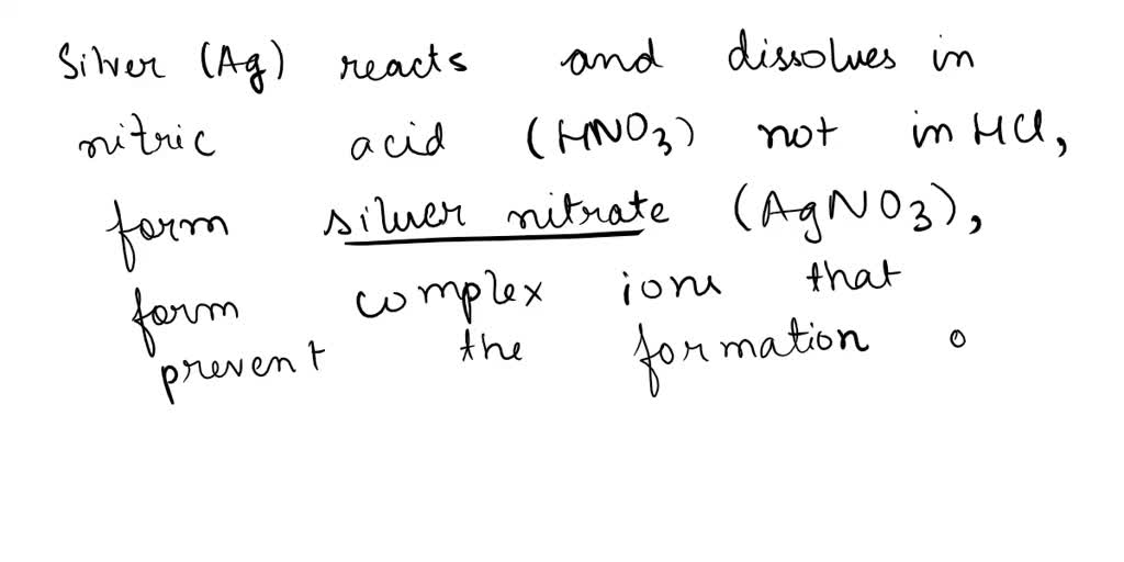 Which Metal Dissolves In Hno3 But Not In Hcl