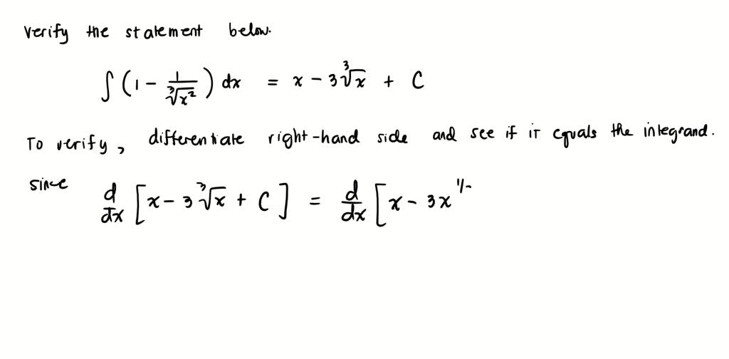 SOLVED: Verify the statement by showing that the derivative of the ...