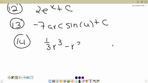 compute-the-general-antiderivative-of-each-function-11-4-dt1t2-12-ex3-ex3-dx-13-7-du1u2-14-r2-2r1r-dr-15-4sinx-3tanx-dx-16-7cosx4exdx-3-17-7v-dv-18-45t-dt-19-13x23-dx-20-x46x3exxx-dx