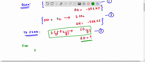 given-the-following-data-co2-yields-co2-with-the-heat-of-393kj-and-2coo2-yields-2co2-calculate-2co2-yields-co