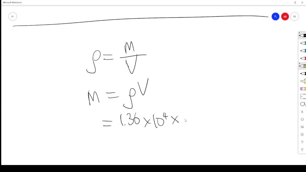 The density of mercury is 1.36 × 104 kg/m3. What is the mass of a 2.16