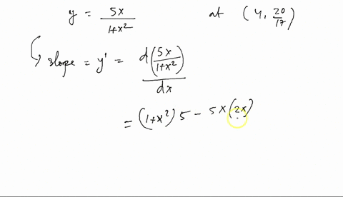 find-the-equation-of-the-tangent-line-to-the-curve-y5x-1x2-at-the-point-4-2017-the-equation-of-this-tangent-line-can-be-written-in-the-form-ymxbthe-equation-of-the-tangent-line-is-y-27194