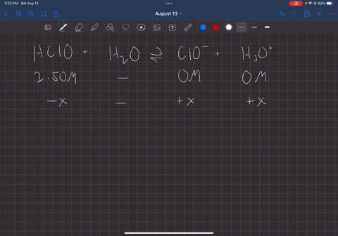 what-is-the-h3o-in-a-250-m-hclo-solution-hypochlorous-acid-hclo-is-a-weak-acid-with-the-following-equilibrium-equation-hcloaq-h2ol-h3oaq-clo-aq-ka-35-x-10-8-66977