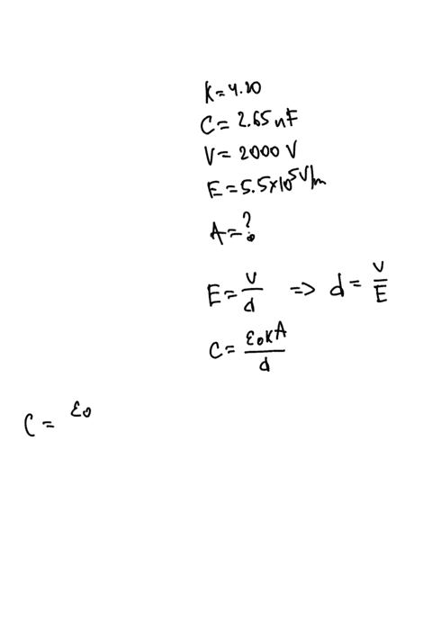 aparallel-plate-capacitor-filled-with-a-material-of-dielectric-constant-420has-capacitance-of-265-nf-when-2000-v-potential-difference-is-applied-across-the-capacitor-the-electric-field-betwe-42419
