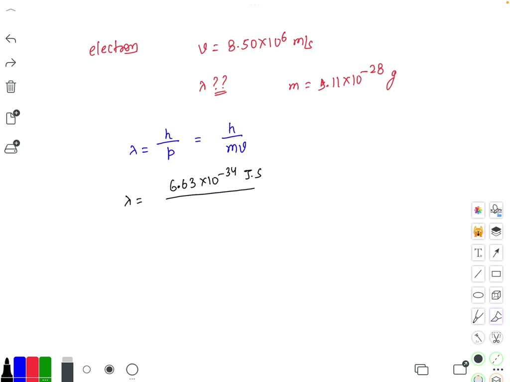 solved-an-electron-has-a-velocity-of-8-50x10-6-m-s-what-is-its