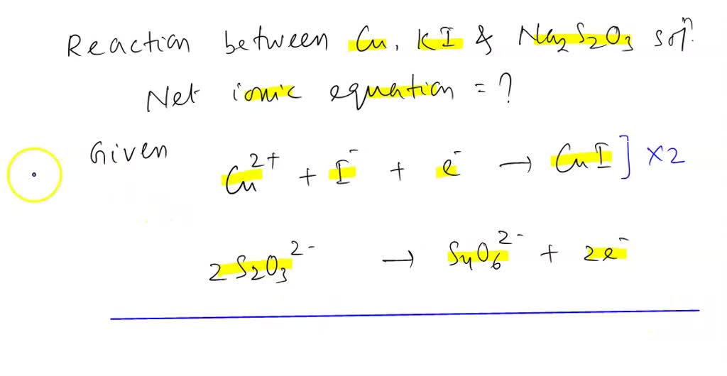 SOLVED The amount of copper in a sample can be determined by titration