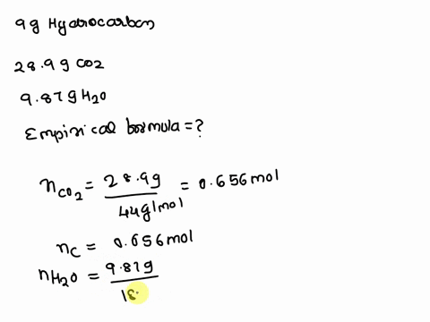 complete-combustion-of-900-g-of-a-hydrocarbon-produced-289-g-of-co2-and-987-g-of-h2o-what-is-the-empirical-formula-for-the-hydrocarbon-87834