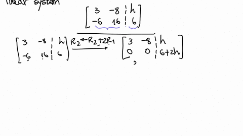 the-answer-above-is-not-correct-1-point-determine-the-value-of-h-such-that-the-matrix-is-the-augmented-matrix-of-a-consistent-linear-system-leftbeginarrayrrr-3-8-h-6-16-6-endarrayright