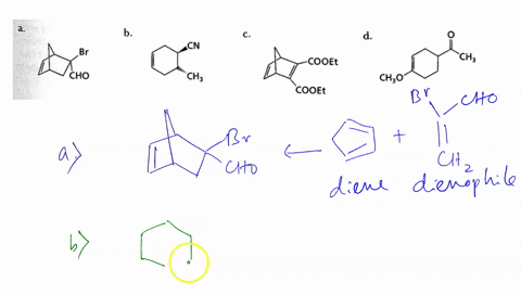 1016-draw-the-structures-of-the-dienes-and-dienophiles-that-can-be-used-to-prepare-the-following-compounds-with-a-diels-alder-reaction-cn-br-cooet-ch-cho-cho-cooet-ch-16588