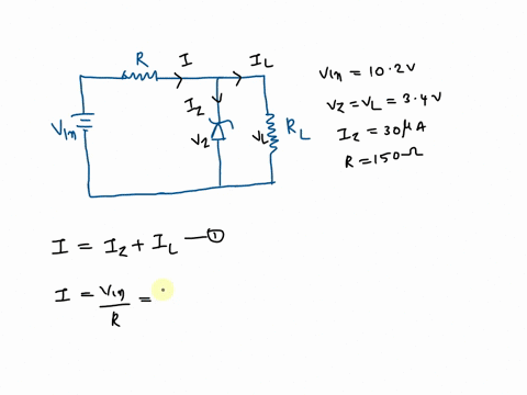 in-the-following-circuit-with-vin-102-vz-34izk-22iz-30-ma-and-izm-105find-the-smallest-value-of-rl-in-ohms-for-which-regulation-is-maintained-150-vin-rl-vout-69796