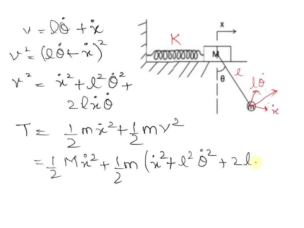 SOLVED Q9) A spring with spring constant k is connected to a block of