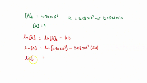 1-the-gas-phase-decomposition-of-sulfuryl-chloride-at-600-k-so2cl2g-so2g-cl2g-is-first-order-in-so2cl2-with-a-rate-constant-of-28010-3-min-1-if-the-initial-concentration-of-so2cl2-is-49010-3-16344