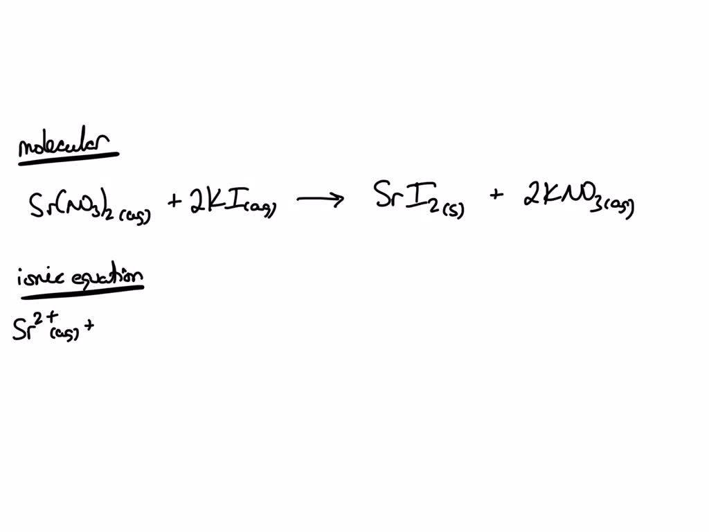 SOLVED: Please give the complete molecular, ionic, and net ionic ...