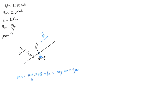 queslion-3-1-pts-ak-amass-m-slides-upward-along-a-rough-plane-surface-inclined-at-angle-019-in-radians-to-the-horizontal-initially-the-mass-has-a-speed-vo-395-ms-before-it-slides-a-distance-66312