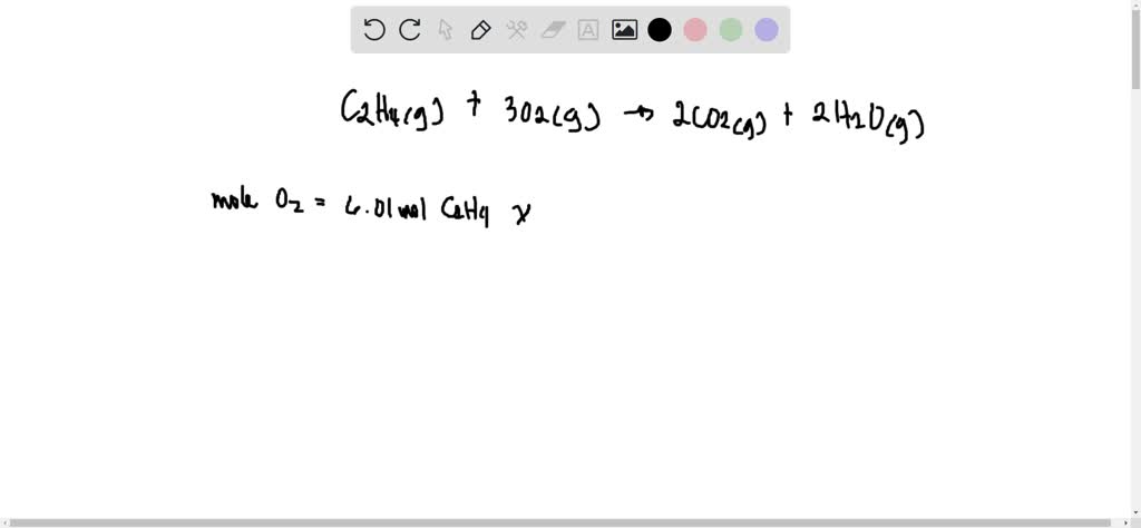 SOLVED Gaseous C2H4 reacts O2 with according to the following