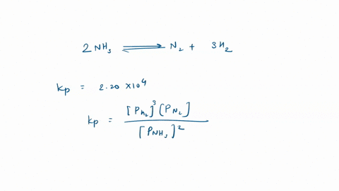 1-the-equilibrium-constant-kp-for-the-following-reaction-is-220104-at-723k-2nh3g-n2g-3h2g-if-an-equilibrium-mixture-of-the-three-gases-in-a-134-l-container-at-723k-contains-nh3-at-a-pressure-96107
