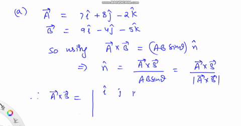 a-plane-contains-the-vectors-mathbfa-and-mathbfb-determine-the-unit-vector-normal-to-the-plane-whe-4-14795