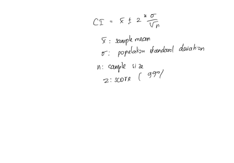 a-a-random-sample-of-size-64-is-drawn-from-an-x-distribution-having-a-sample-mean-x-95-suppose-the-x-distribution-has-15-compute-a-99-confidence-interval-for-what-is-the-value-of-the-margin-38542