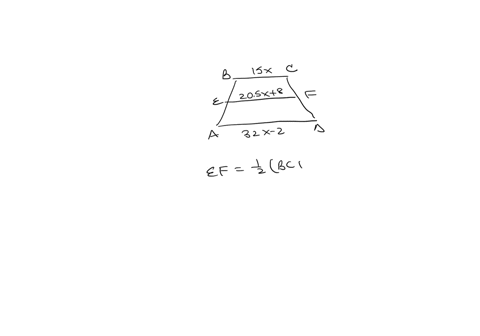 isosceles-trapezoid-abcd-is-shown-with-midsegment-ef-if-base-bc-15x-base-ad-32x-2-and-ef-205x-8-what-is-bc-28774