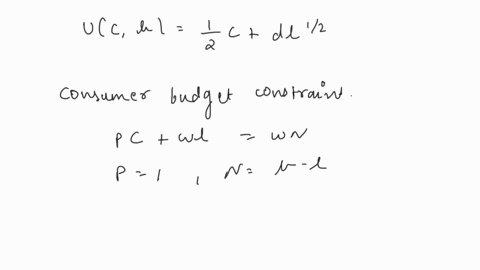 assume-a-one-period-economy-with-representative-consumer-and-firm-but-no-government-consumers-utility-over-consumption-c-and-leisure-l-is-quasi-linear-ucl1n-cal-where-a-0-consumer-maximizes-19224