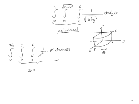 a-i-bvaluate-int_05-int_0sqrt25-x3-int_06-frac1sqrtx2y2-d-z-d-y-d-x-ii-convert-to-spherical-coondinates-and-evaluate-int_01-int_0sqrt1-12-int_0sqrt1-x3-y2-frac11x2y2z2-d-z-d-y-d-x-bmiks-b-find-the-are