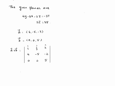 1-point-the-planes-4y5x2z37-and-5z25-are-not-parallel-so-they-must-intersect-along-a-line-that-is-common-to-both-of-them-the-vector-parametric-equation-for-this-line-is-lt-72045