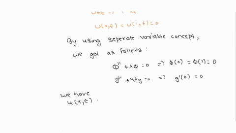 solve-the-wave-equation-utt-4uxx-for-0-x-1-with-the-boundary-conditions-given-by-u0t-u1t-0-and-initial-conditions-given-by-ux0-2-sin3xand-utx0-6-sin9x-35642