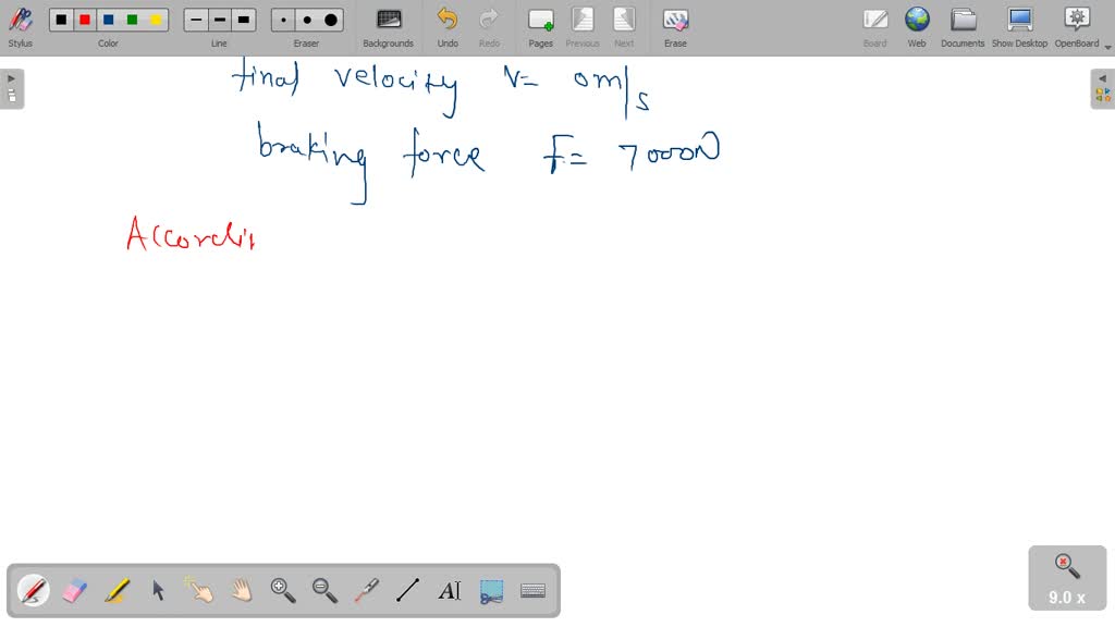 SOLVED A car with mass Jof 2500 kg travels at 20 m/s. The car slams on