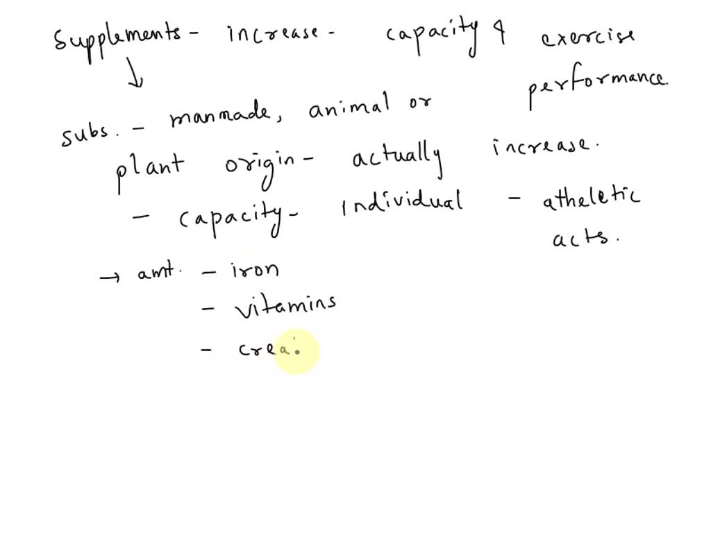 VIDEO solution 43. What type of supplement can improve exercise