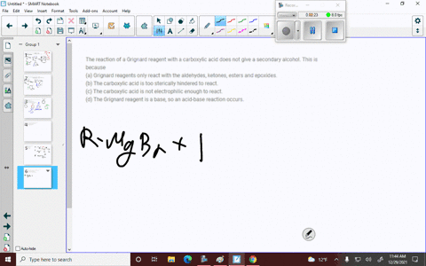 the-reaction-of-a-grignard-reagent-with-a-carboxylic-acid-does-not-give-a-secondary-alcohol-this-is-69099