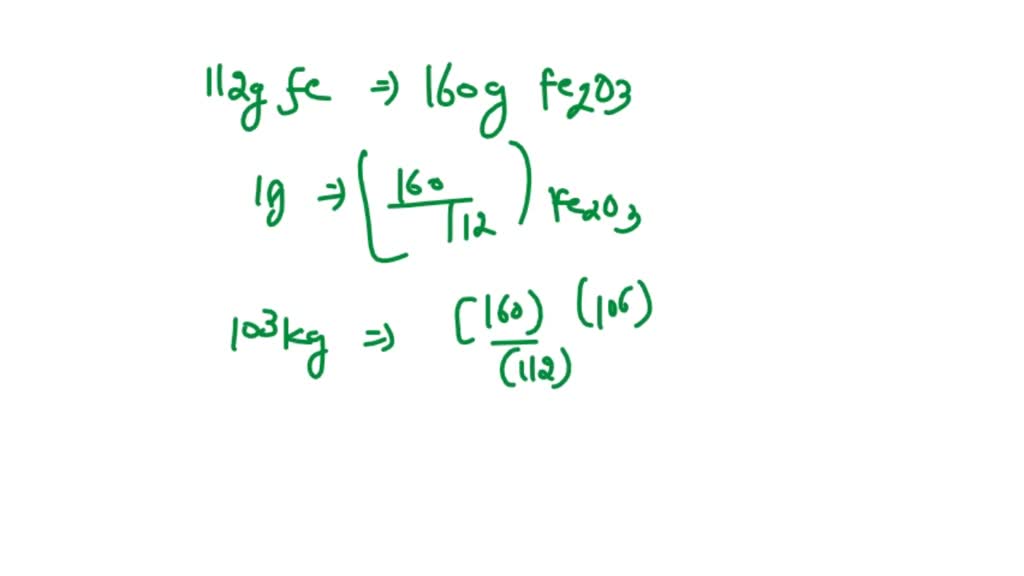 SOLVED: The rock in a particular iron ore deposit contains 78% Fe2O3 by ...