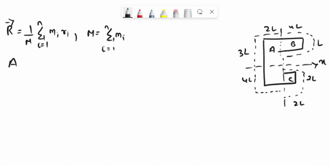 what-are-a-the-x-coordinate-and-b-the-coordinate-of-the-center-of-mass-for-the-uniform-plate-shown-in-the-figure-if-l-5-cm-a-number-units-b-number-units-59147