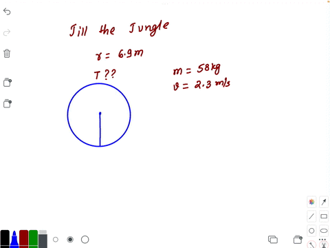 4-jill-of-the-jungle-swings-on-a-vine-69-m-long-what-is-the-tension-in-the-vine-if-jill-whose-mass-is-58-kg-is-moving-at-23-ms-when-the-vine-is-vertical-26376