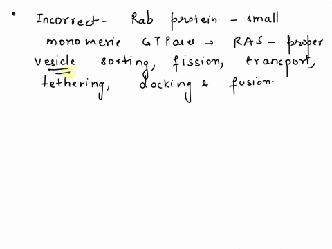which-of-the-following-about-the-function-of-rab-proteins-is-incorrect-question-5-options-rab-proteins-participate-in-fusion-by-binding-directly-to-the-snare-proteins-and-facilitate-the-disa-87525