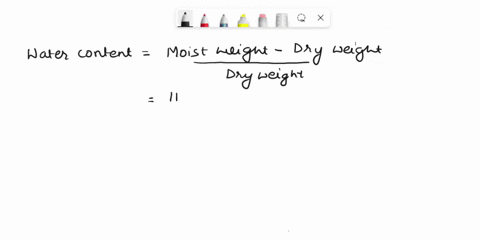 a-112-gram-sample-of-soil-after-drying-in-an-oven-weighs100-grams-assume-a-soil-bulk-density-of-14-grams-percubic-centimeter-calculate-water-contenti-by-weightii-by-volume-and-iii-by-inches-03964