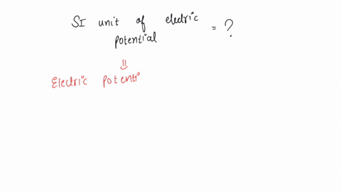 what-is-the-si-unit-of-electric-potential
