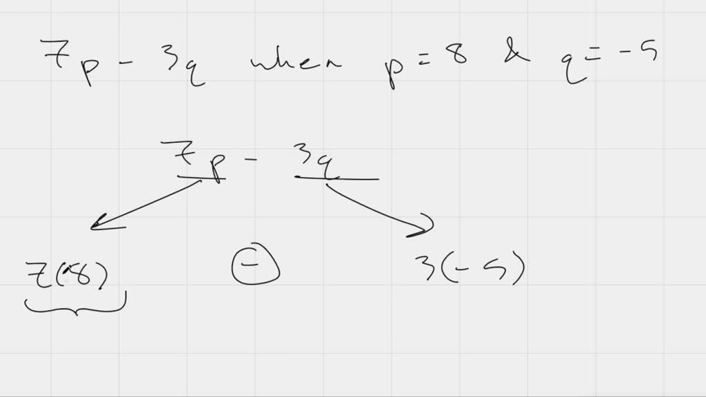 find the value of 4p 7