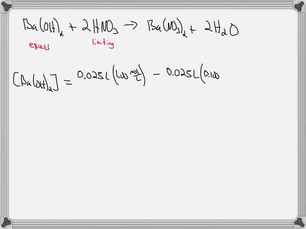 SOLVED: Calculate the pH of a solution prepared by mixing 25.0 mL of 0 ...