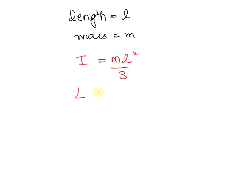 Solved A Long Thin Rod Of Length L And Mass M Hangs From A Pivot