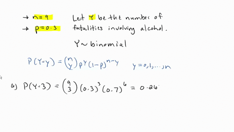 the-probability-is-03-that-a-traffic-fatality-involves-an-intoxicated-or-alcohol-impaired-driver-or-nonoccupant-in-nine-traffic-fatalities-find-the-probability-that-the-number-y-which-involv-51352