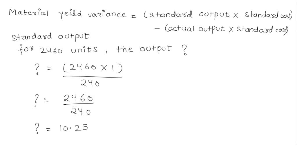 SOLVED: Problem-2: Material Variances Calculation The