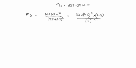 the-beam-shown-below-has-a-fixed-support-at-a-and-a-roller-support-at-b-a-draw-a-free-body-diagram-of-the-beamshowing-all-external-and-internal-forces-ignore-the-mass-of-the-beam-b-calculate-25675