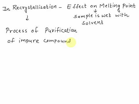 14-1-pt-in-recrystallization-how-would-the-melting-point-be-affected-if-the-sample-is-still-wet-with-solvent-when-the-melting-point-is-taken-give-a-brief-explanation-09094