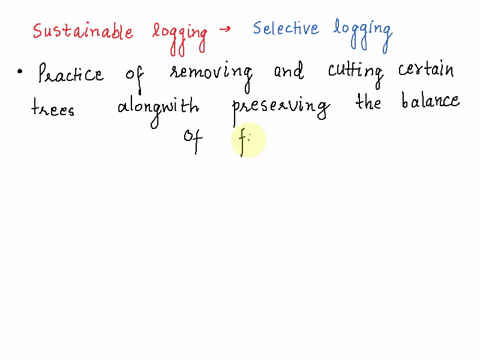 which-of-the-following-is-not-an-example-of-sustainable-logging-practicing-selective-cutting-when-logging-trees-replanting-new-trees-in-areas-that-have-been-cut-harvesting-trees-in-ways-so-t-69187